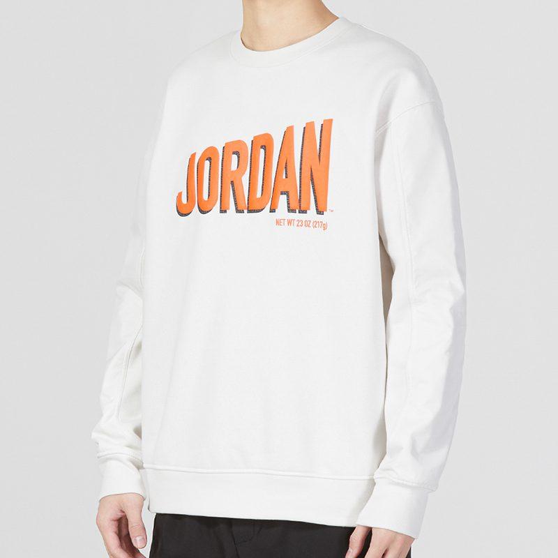 Jordan Flt Mvp Gfx Flc Crew Sweatshirts Men's White Crew Neck Moderate Regular DV7589-030