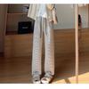 Women's 2025 Striped Terry Pants - Autumn/Winter Casual Lazy Stroll, Narrow Straight Leg, Wide Leg Trousers.