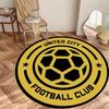 United City FC Hexagonal Soccer Star Circular Area Rug Football Club Round Floor Carpet Sports Fan Living Room Bedroom Home Decor Mat