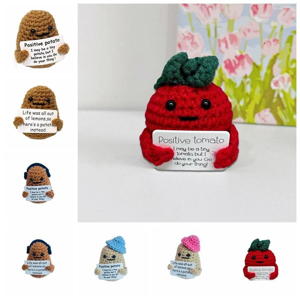 

Yarn Potatoes Tomato Crocheted Doll With Cardboard Knitting Potatoes Doll Kids Toy
