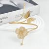 Luxurious Geometric Open Flower Butterfly Armband Women'S