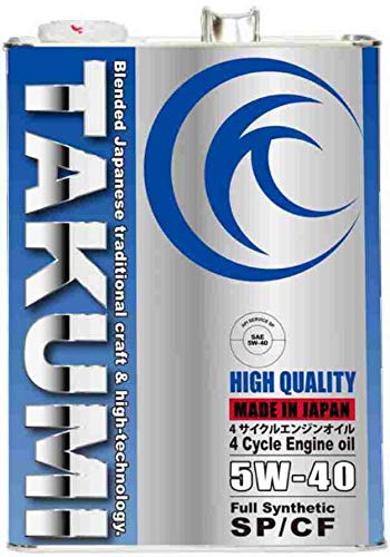 

Моторное масло TAKUMI (AKT ЯПОНИЯ) Моторное масло 5W-40 SP/CF, 4 л, для бензиновых и дизельных автомобилей, синтетическое, для городской езды