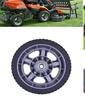 Lawn Mower Wheels Set 17cm Front 20mm Rear Replacement Parts For Grass Cutting Mower Rear Wheel Replacement Garden