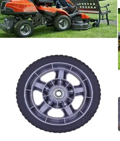 Lawn Mower Wheels Set 17cm Front 20mm Rear Replacement Parts For Grass Cutting Mower Rear Wheel Replacement Garden