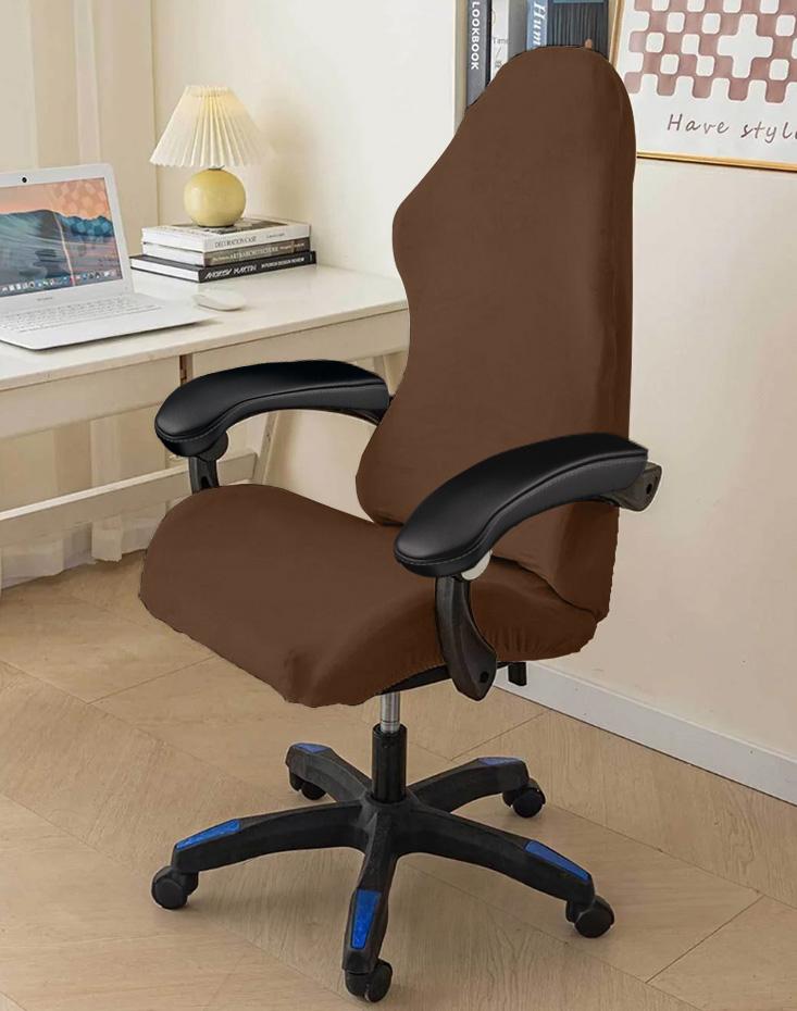 Elastic Cover For Gaming Chair Velvet Brown Gaming Chair