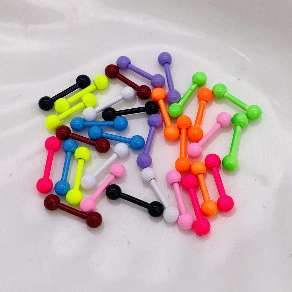 Multi-color Stainless Steel Cartilage Barbell Stud Earrings