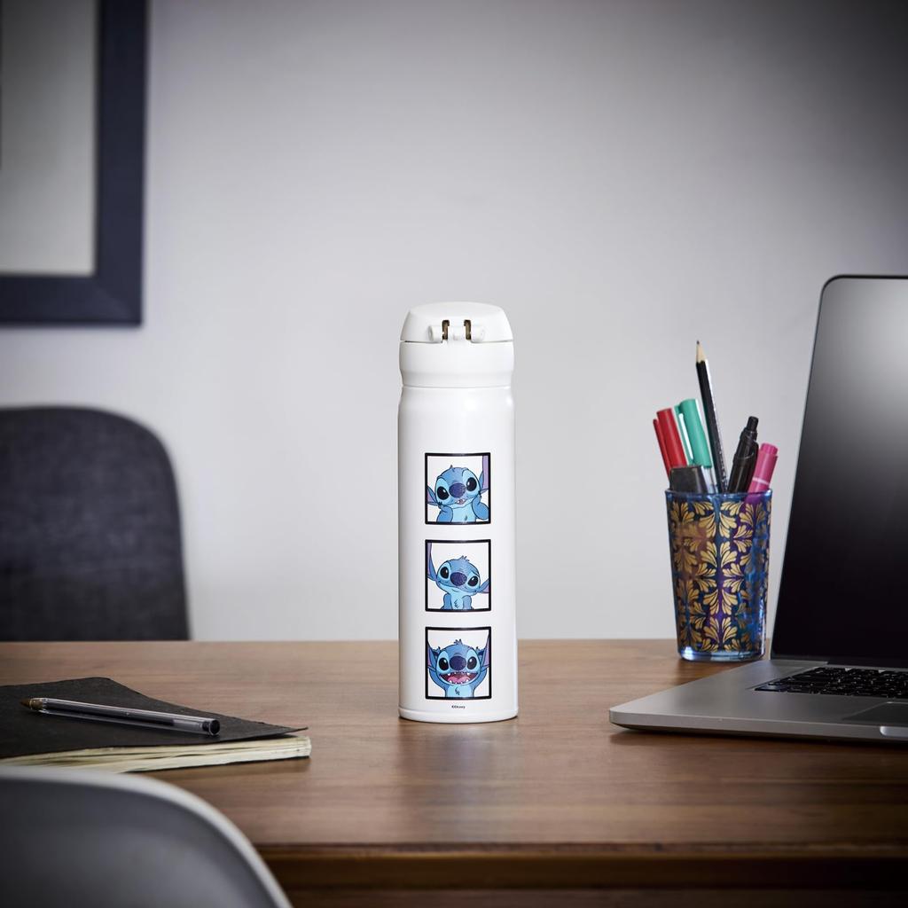 Thermos Vacuum Insulated Portable with Stitch Removable Spout for Easy Stainless Steel Keeps Drinks Hot or STC Mug, 500ml, Design, Cleaning,