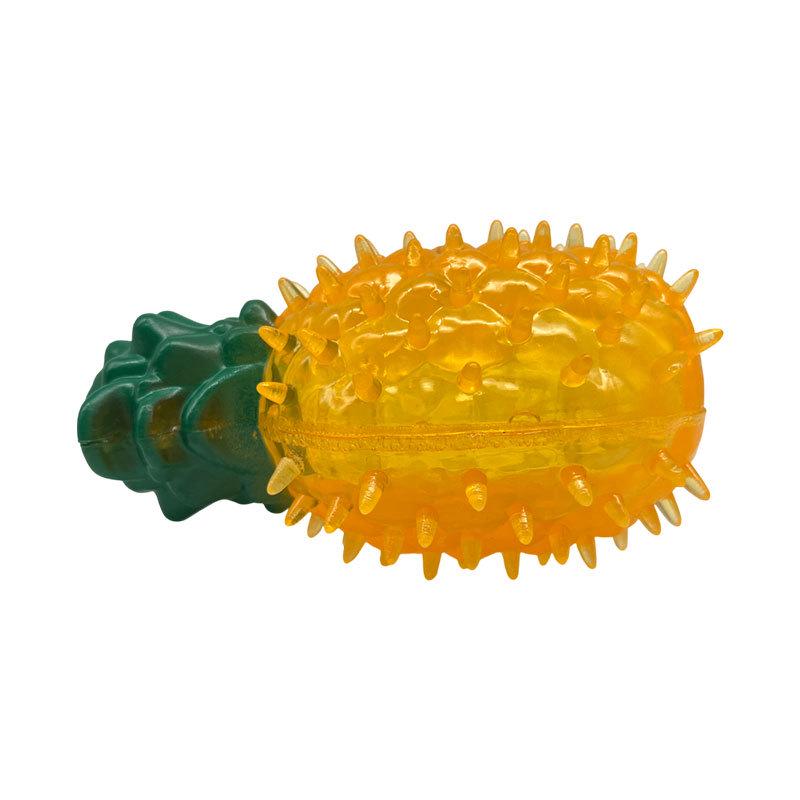 Water-Filled Freezable Pineapple Dog Toy: Sounding, Chewable, Cooling & Easy-to-Wash Summer Pet Toy