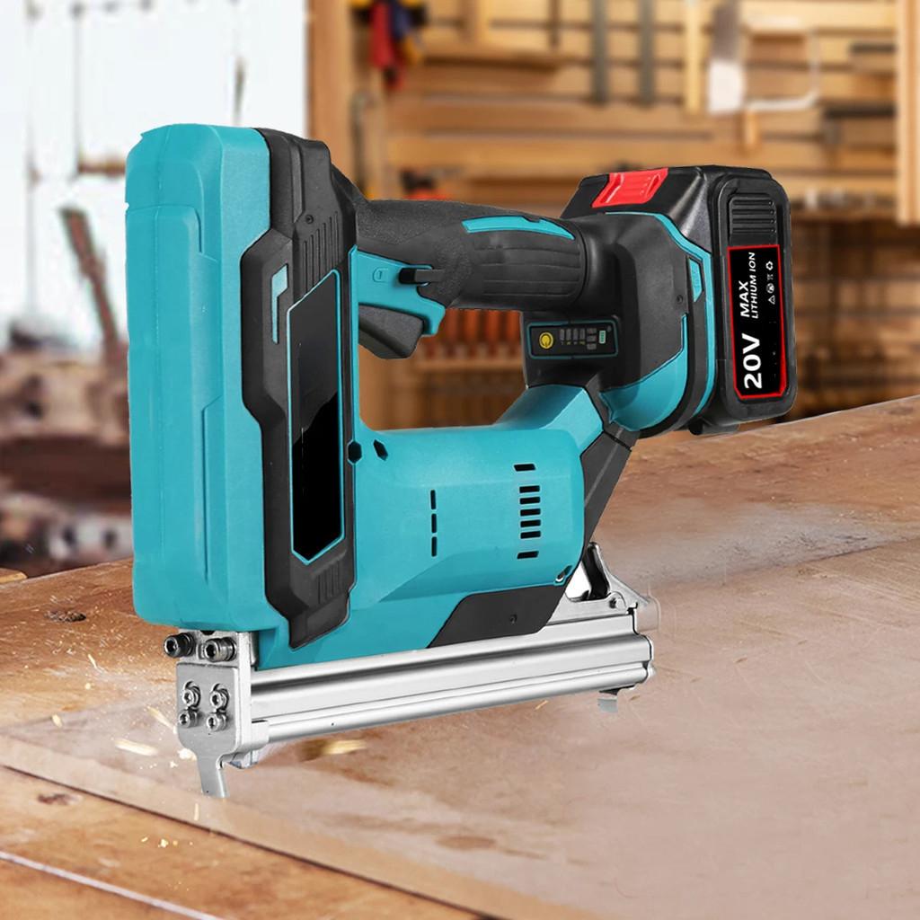 Straight U Staples Stapler Rechargeable Nailer Brushless Cordless Electric Nail Gun Portable Wood Working Tools