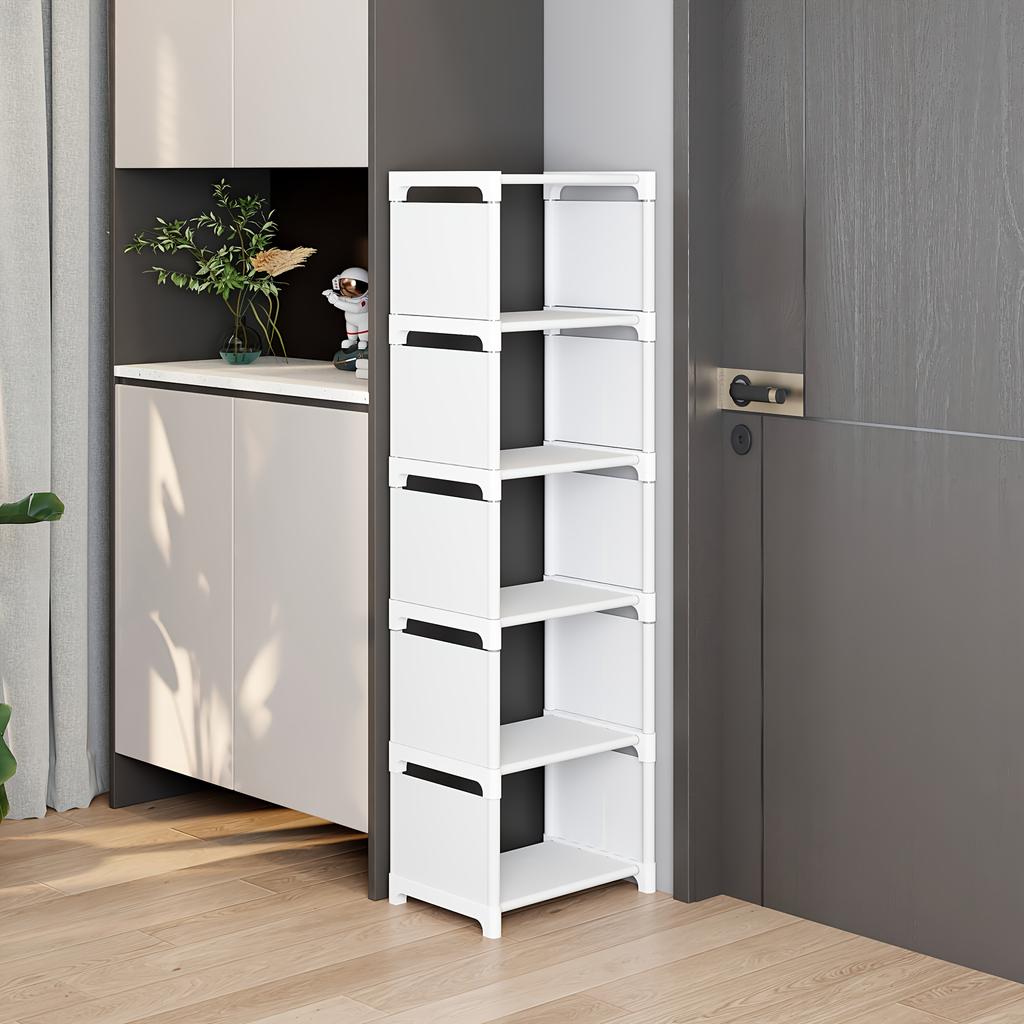 Practical Shelf Durable 4/6/8-layers White Storage Shelf | Easy To Install, Freestanding Organizer Rack - Suitable for Garage, Store, Kitchen