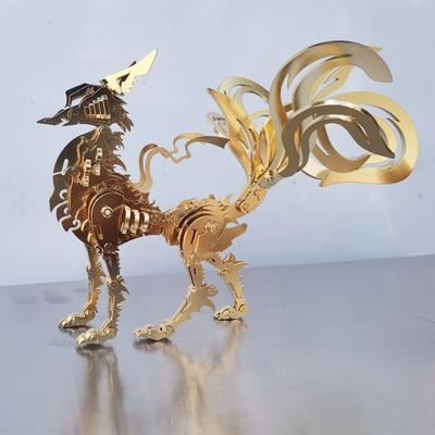 Punk DIY 3D Metall Edelstahl Puzzle Zusammengesetztes Modell mit Antikem Tier Spielzeug Tier für Kinder und Erwachsene Geschenk