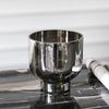 Electroplated Silver Glass Flower Vase - Modern Minimalist Tabletop Decoration for Living Room & Showroom.