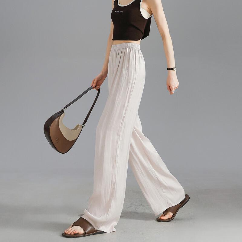 Demana Women's Summer Slimming High-Waist Pleated Wide-Leg Trousers