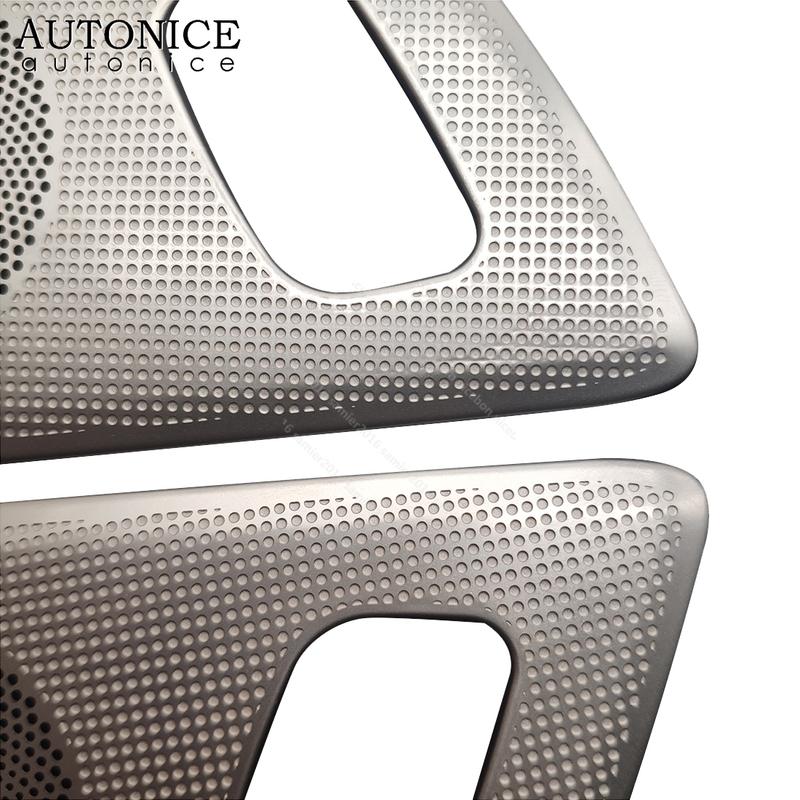 2pc Stainless Postern Door Speaker Audio Ring Cover Trim Fit for Ford Everest Endeavour 2015 2016 2017 2018