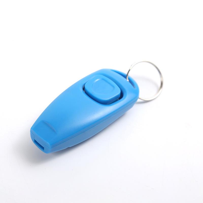 

Multifunction 2 in 1 Pet Training Clicker and Whistle with Keyring Dog Puppy Flute Trainer Pet Training Supplies синій