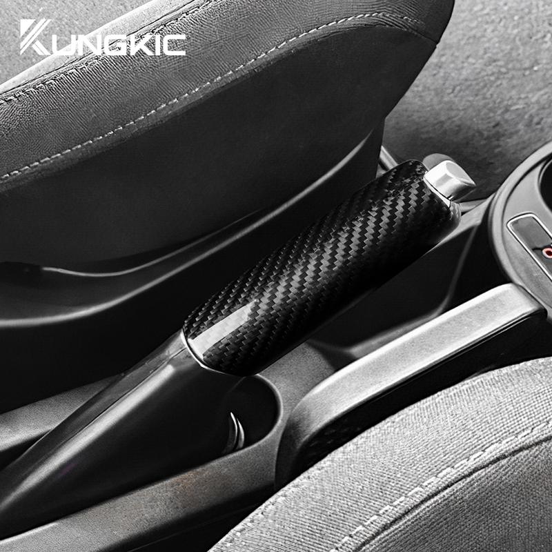 Dry Carbon Fiber For Abarth 595 695 2012 2013 2014 2015 2016 2017 2018      Car Handbrake Cover Accessories
