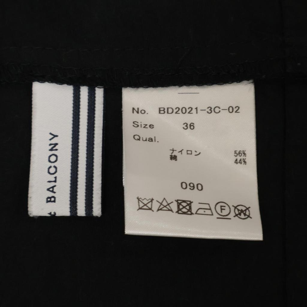 BORDERS at BALCONY BD2021-3C-02 Nylon Sabrina Blouse tops 36 blackUsed