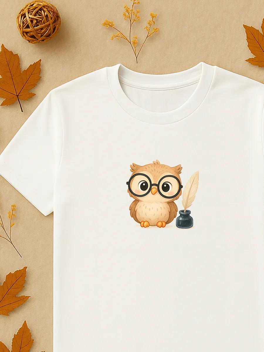 Футболка с умной совой 2XL