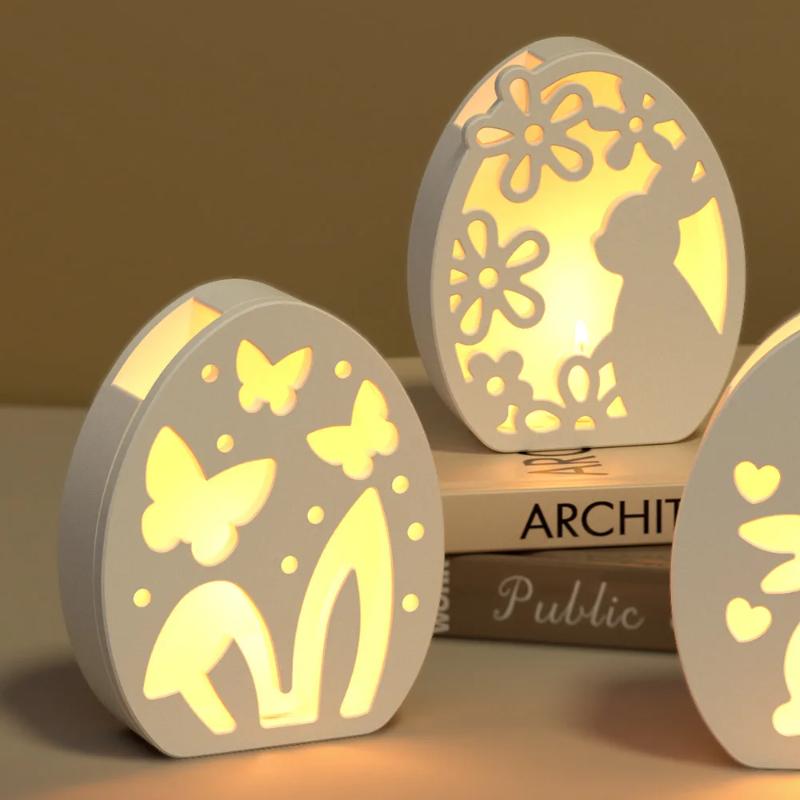 Easter Silicone Molds Egg Mold Bunny Mold Silicone Mold for Resin Candle Night Light Mold Plaster Molds for Casting,for Easter