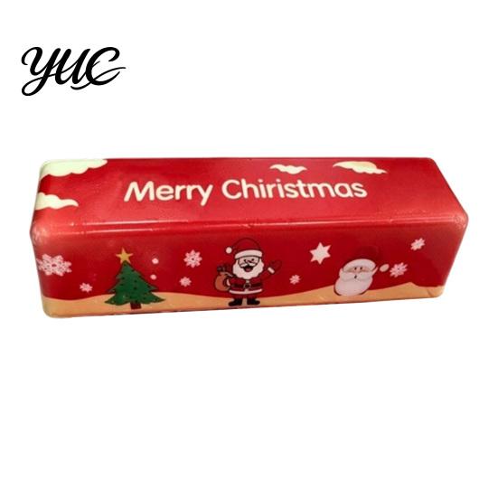 Slow Rebound Squeeze Toys Christmas Theme Butter Toy, Rising Fidget Stick Sensory Soft Cube Toy for Adults, Stress Relief Home Office Travel