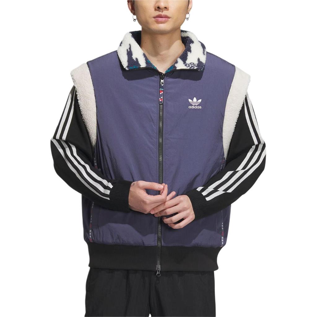 adidas Originals X Feifei Ruan Dwustronna kamizelka polarowa Sherpa FW23 Unisex Kamizelki Granatowy IX4218