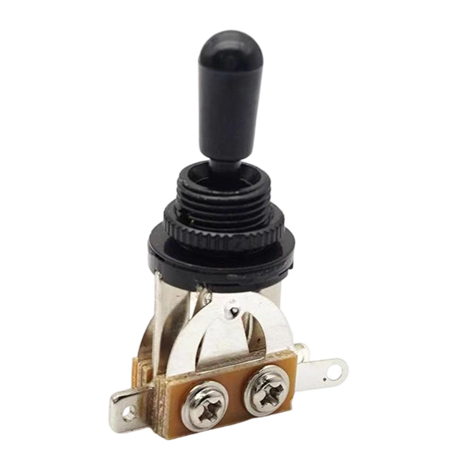 1pcs 3 Way Toggle Switch for LP Guitar 3 Way Guitar Switch with Tip Cap Electric Guitar Pickup Selector Switch чёрный