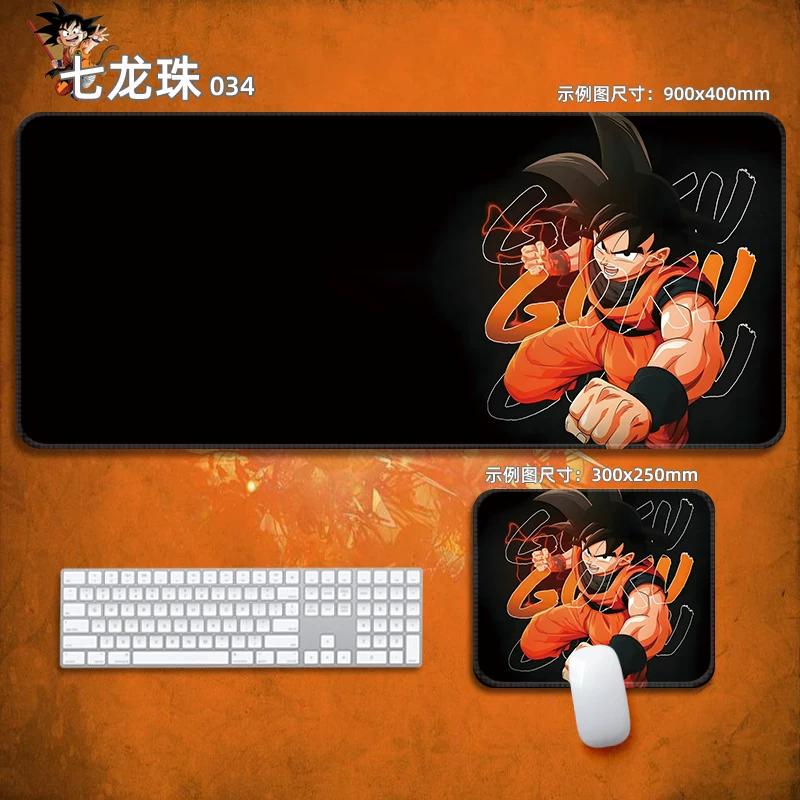 Anime Mauspads Drachenball Leder-Mauspad Nachhaltig Kleiner Junge Handgelenkstütze Tastaturunterlage Tischmatte Son Goku Animation Dekorative Tischdecke