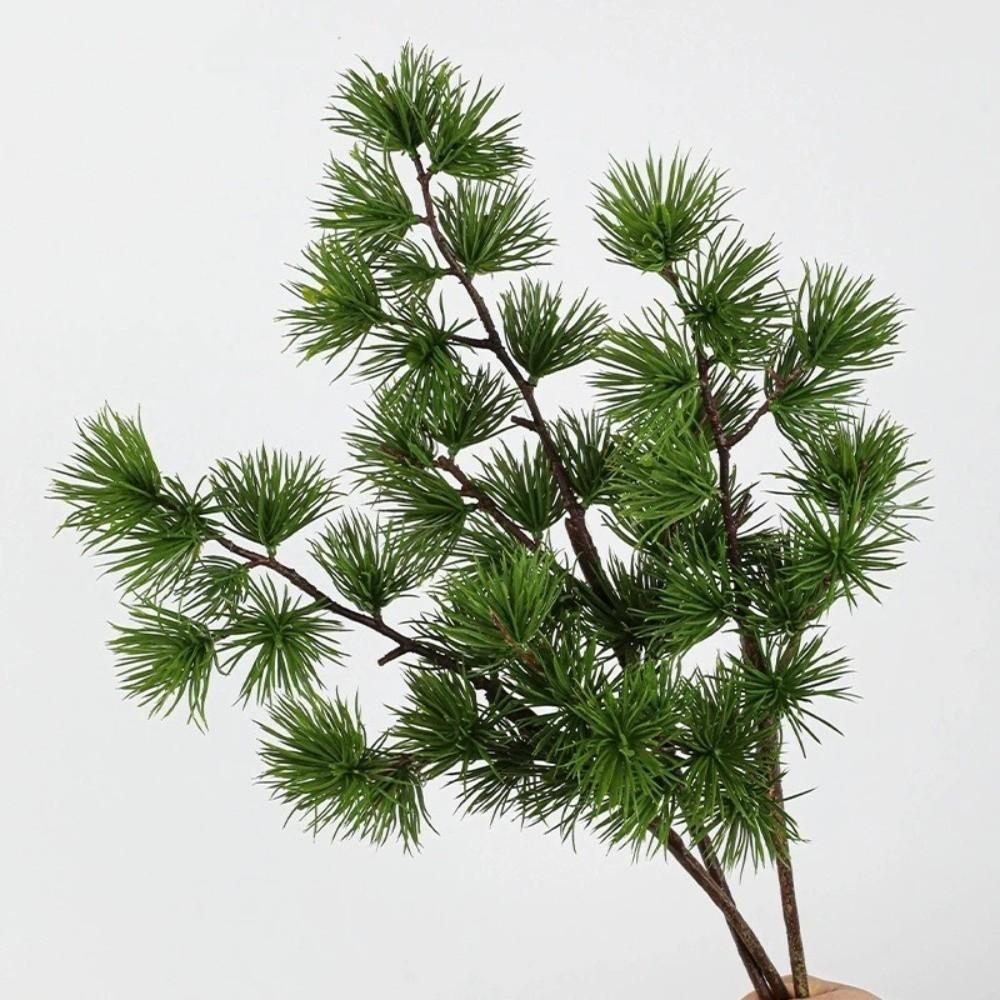 Reception Decor 60 CM Artificial Pine Branch Plastic Realistic Pine Trees Plants Luxury Decorative Fake Plants Hotel Lobby