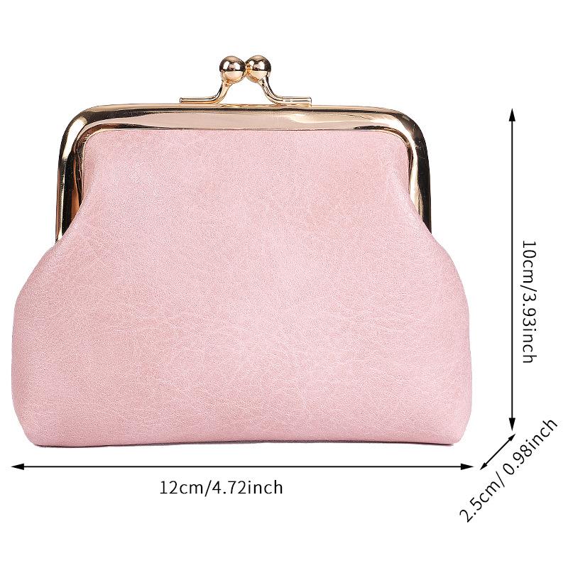 Lychee Pattern Buckle Wallet Fashi Women Short Coin Purse Retro Card Bags Large Capacity Multi Card Pocket Ladies Mey Clip