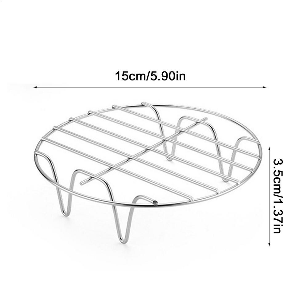 Stainless Steel Round Cooking Rack 6/7/8 Inches Oven & Air Fryer Rack For Even Cooking, Dishwasher Safe For Pizza, Chicken