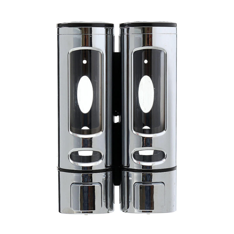 Wall-mounted Soap Dispenser 2-Dispenser (400ml) (Silver)