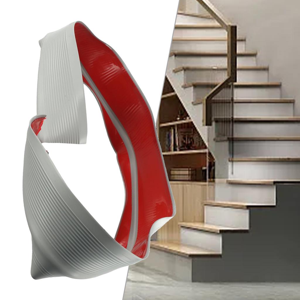 1 Roll Stair Edge Protector Soft PVC Non-slip Stair Nose Edging L-Shape Self-Adhesive Step Edge Trim Strips Step Protector