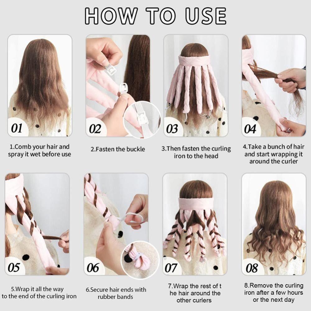 DIY Curling Stick Octopus Curls Silk Ribbon New Lazy Hair Curler  Lazy Hair Styling Tools