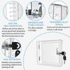 With Lock Thermostat Lock Box Transparent Lockable Thermostat Guard  On Wall