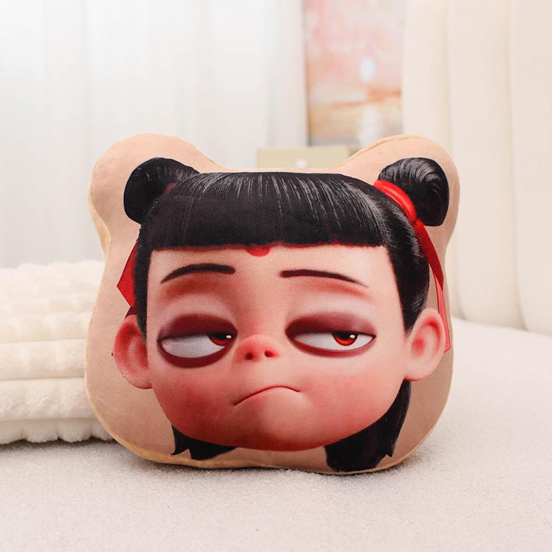 Nezha Series Plush Pillow: Sofa Ornament, Home Decor Cushion, Office Toy