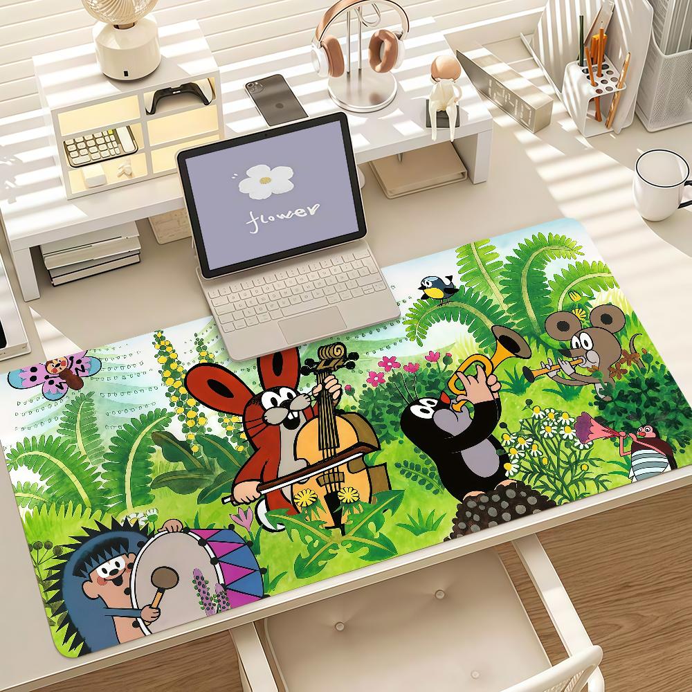 Cute The Little Mole Art Mouse Pad Anti Slip Rubber Edge Locked Thickened Laptop Gaming Desk Mat