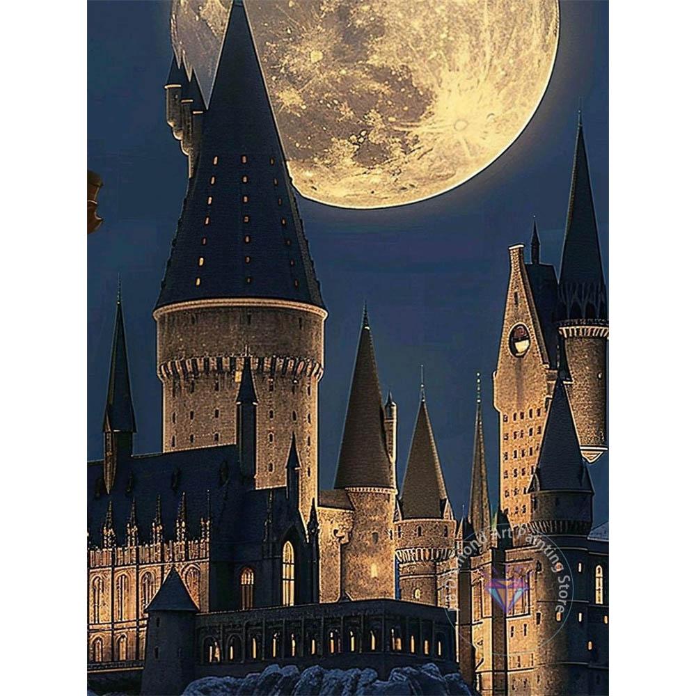Harry Potter Holwarts Castle Picture Diamond Painting Kit 5D DIY Round Diamond Embroidery Handicraft Home Decor
