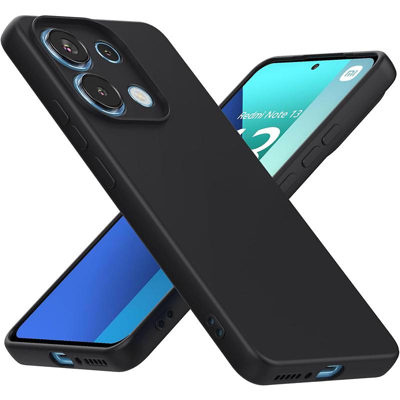 

Роскошный мягкий силиконовый чехол из жидкого силикона для XiaoMi RedMi 13C Note 13 Pro Plus 5G 4G Global Version, мягкая полная задняя крышка Fashion Note13 Note13Pro + RedMi Note 13 4G чёрный