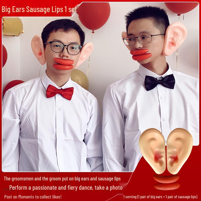 Bridal Prank Props: Groom's Morning Game Cards & Creative Photo Set