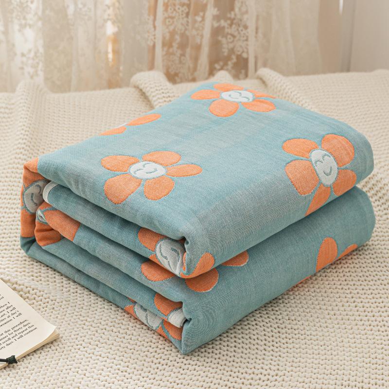 Class A Cotton Six-layer Gauze Children Throw Blanket Couch Soft Towel Quilt Single Double Summer Air Conditioning Cover Blanket For Kids Adult
