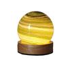 Luminous Glass Sphere 80MM LED Night Light USB Plug In Mini Planet Table Lamp Crystal Ball  Girls