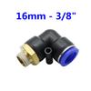 PL Pneumatic Pipe Connector 14mm 16mm OD Hose Pipe 1/4" 3/8" 1/2" 3/4" Male Thread Adapters Pneumatic Pipe Elbow Fitting 3Pcs