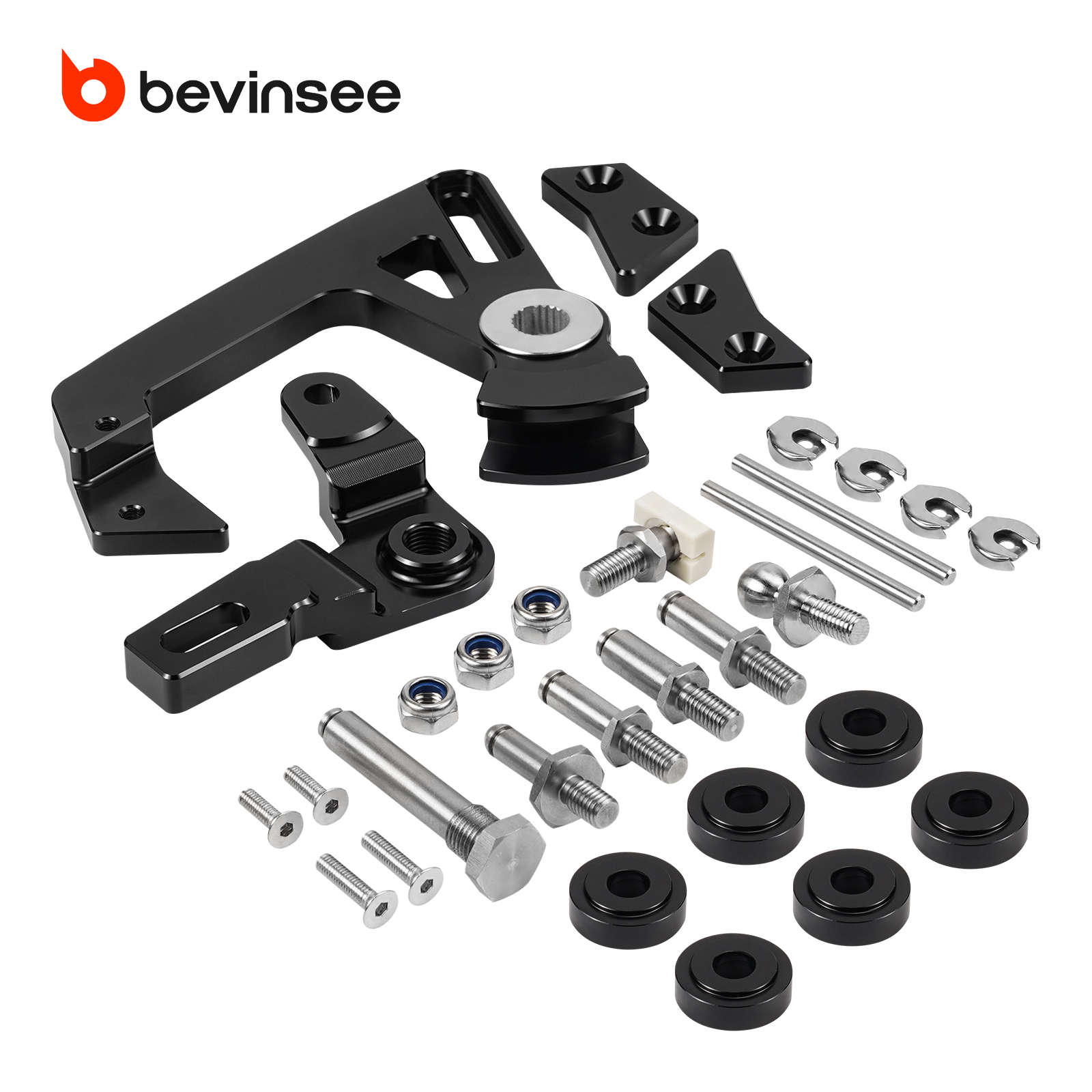 Adjustable Short Shifter Arm & Shift Lever & Shifter Bracket Bushings Kit for VW MQ350 6 speed Manual Transmission, 02M and 02Q