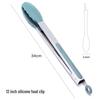 Cross-Border Stainless Steel & Silicone BBQ Grilling Tongs Set – 7", 9", 12"