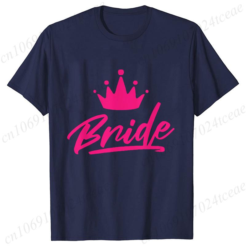 Team Bride TShirt Woman Bachelorette Single Farewell Party Blouses Bridal Shower Wedding Tops Casual ONeck Short Sleeved Tees
