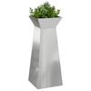 Column Planter Silver 40 X 40 X 100 Cm