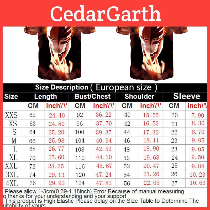 Stylish Womens Mens Anime Bleach 3d Print Casual T-shirt Short Sleeve Tees Tops