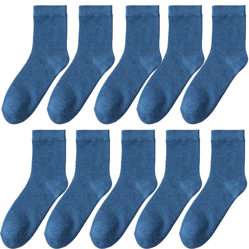 10 Pair Women's Bamboo Fiber Socks Harajuku Retro Solid Color Casual Ladies Set Black Socks Korean Style White Socks