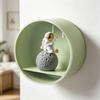 Storage Box Wall Mounted Display Rack Dust-Proof Anti-Moisture Organizer No Drill Needed Container for Small Apartments Dorms