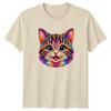 Cute Cat Face T-Shirt Adorable Colourful Cat Lover Funny Birthday Gift